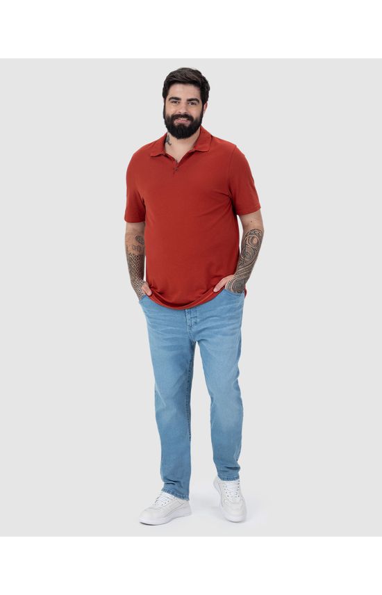 Calça Masculina Plus Size Skinny Tape Em Flex Jeans