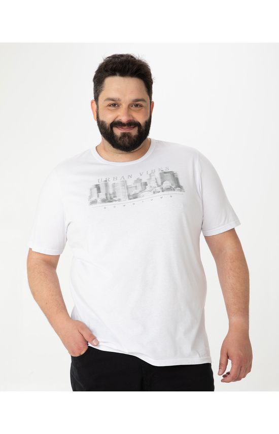 Camiseta Masculina Plus Size Urban Vibes Em Algodão