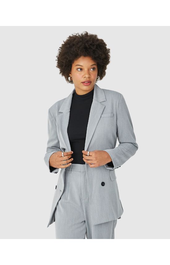 Blazer Feminino Com Faixa Em Alfaiataria