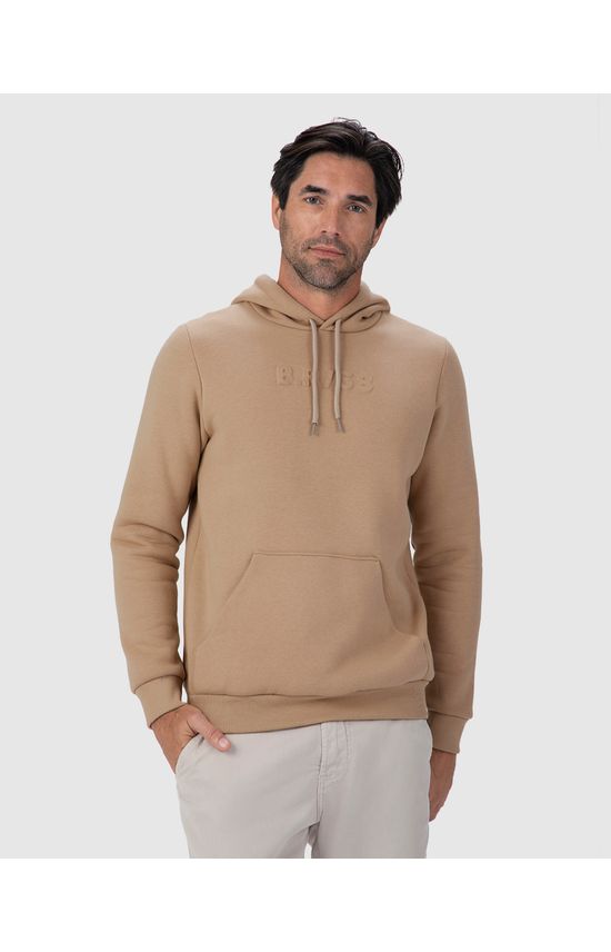 Blusão Masculino Com Capuz Estampa Embossing Em Moletom Premium