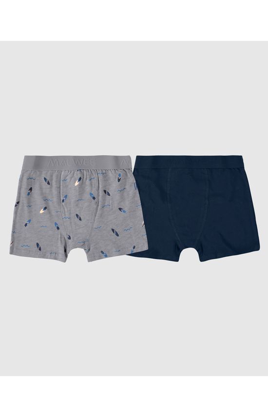 Kit 2 Cuecas Infantis Menino Em Cotton Light Malwee Kids