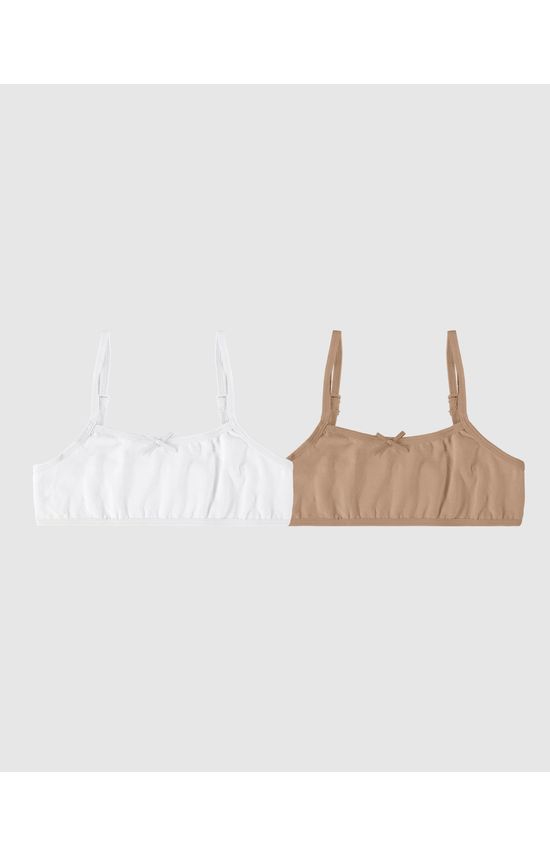 Kit 2 Tops Infantis Menina Sem Bojo Em Algodão Malwee Kids