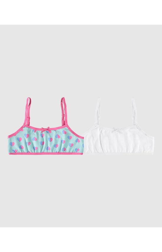 Kit 2 Tops Infantis Menina Sem Bojo Em Algodão Malwee Kids