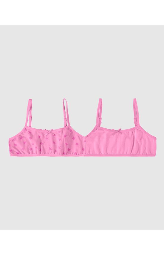 Kit 2 Tops Infantis Menina Sem Bojo Em Algodão Malwee Kids