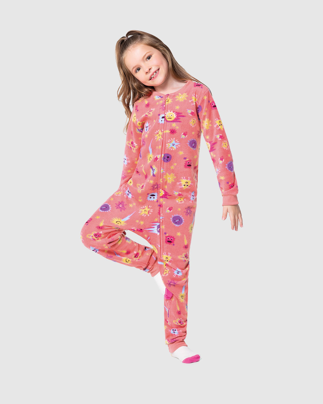 Pijama Macacão Infantil Unissex Estampado Em Soft Malwee Kids - Imagem 7