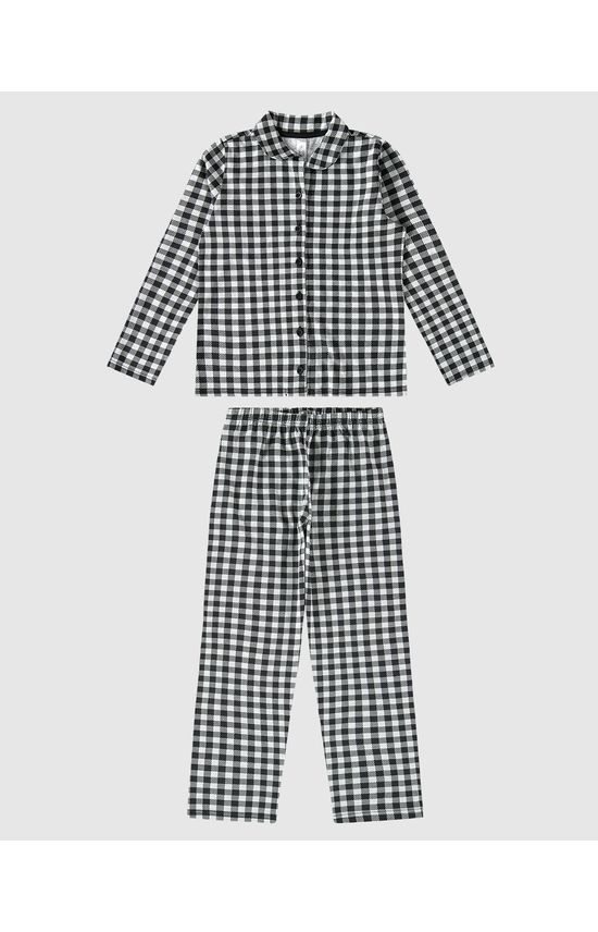 Pijama Infantil Unissex Estampa Xadrez Em Algodão Malwee Kids