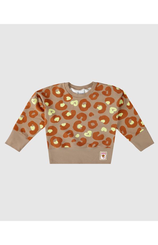 Blusão Infantil Menina Estampado Em Moletom Stretch Flanelado Malwee Kids