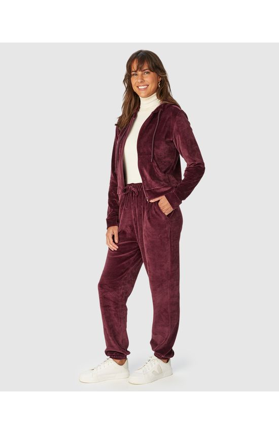 Calça Básica Feminina Jogger Em Malha Plush
