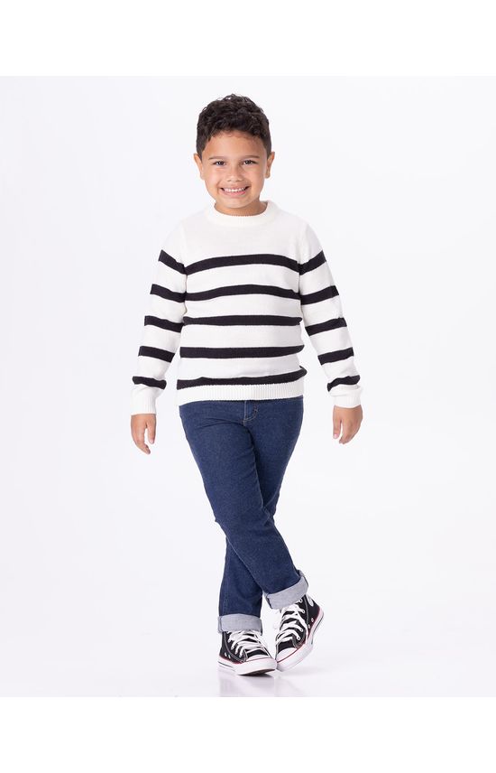 Suéter Infantil Menino Longo Em Tricô Malwee Kids