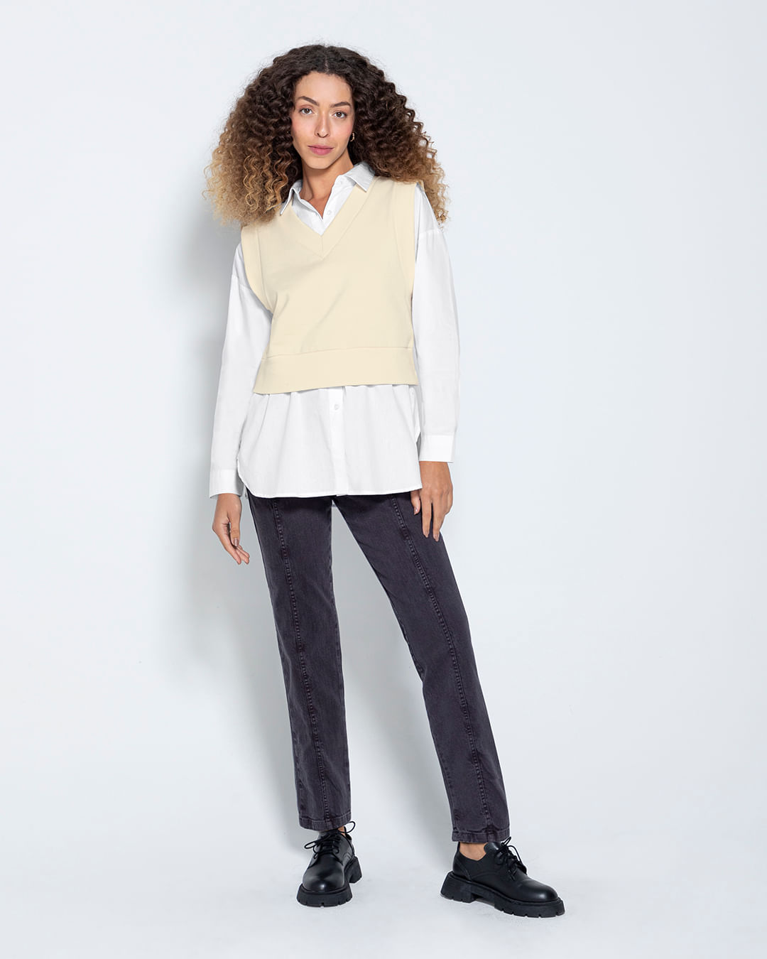 Camisa Oversized Feminina em Tricoline - ENFIM