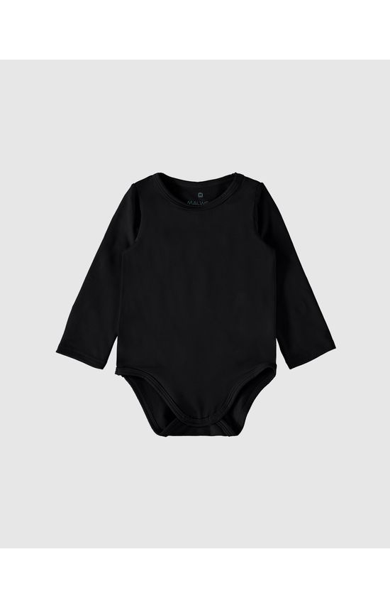 Body Bebê Decote Redondo Manga Longa Em Malha Flanelada Malwee Kids