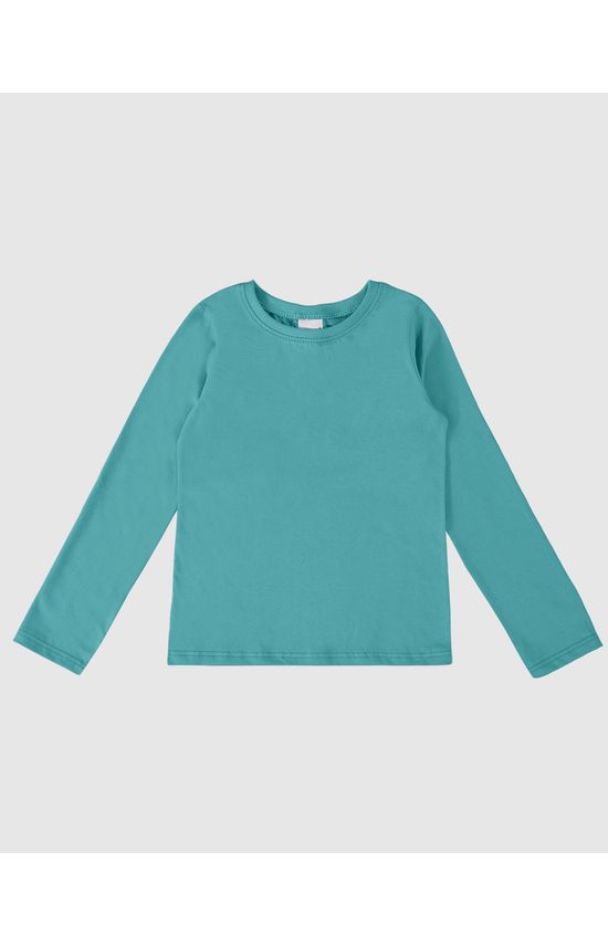 Blusa Infantil Menina Decote Redondo Manga Longa Em Algodão Malwee Kids