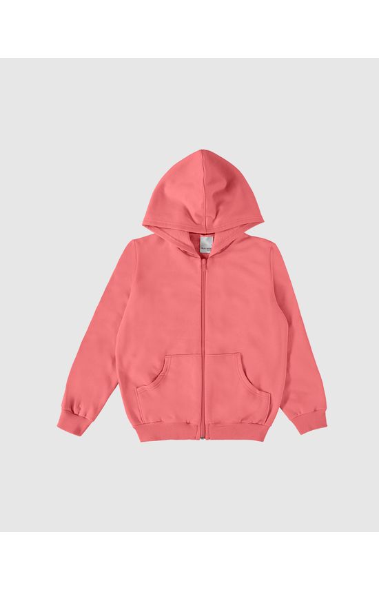 Jaqueta Infantil Unissex Com Capuz Em Moletom Flanelado Malwee Kids