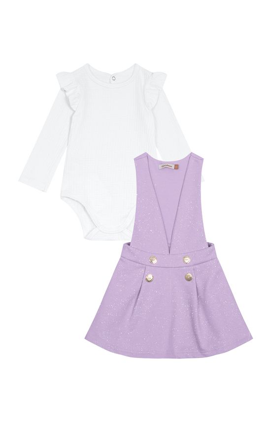 Conjunto Menina Body E Vestido Em Malha - Carinhoso