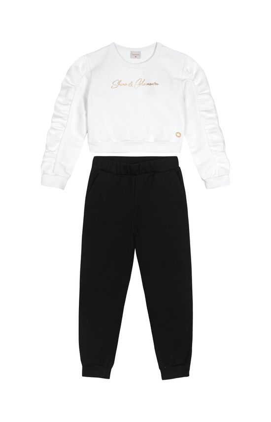 Conjunto Menina Shine E Glamour Em Moletom Flanelado - Carinhoso