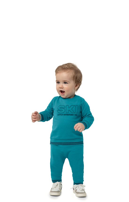 Conjunto Menino Ski Little Adventure Em Moletom Flanelado - Carinhoso