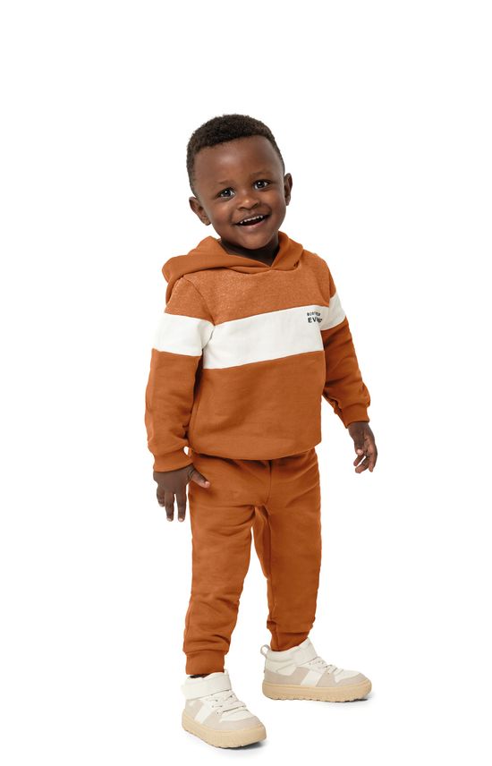 Conjunto Menino Blusão Com Capuz Em Moletom Flanelado - Carinhoso