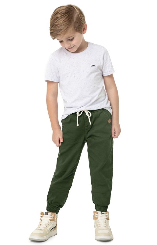 Calça Menino Jogger Cargo Em Sarja - Carinhoso