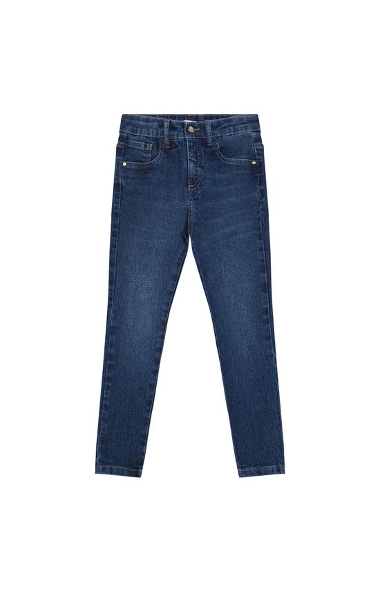 Calça Menina Skinny Em Jeans Com Elastano - Carinhoso