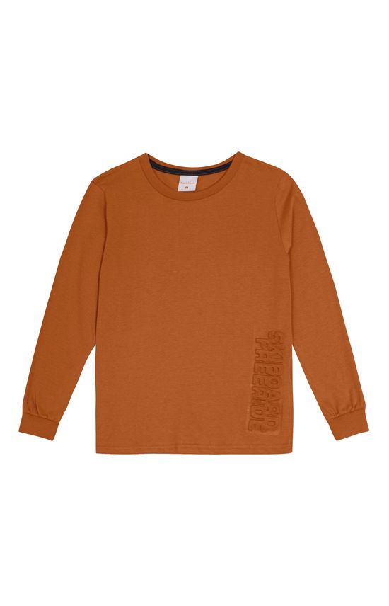 Camiseta Menino Estampa Embossing Em Algodão- Carinhoso