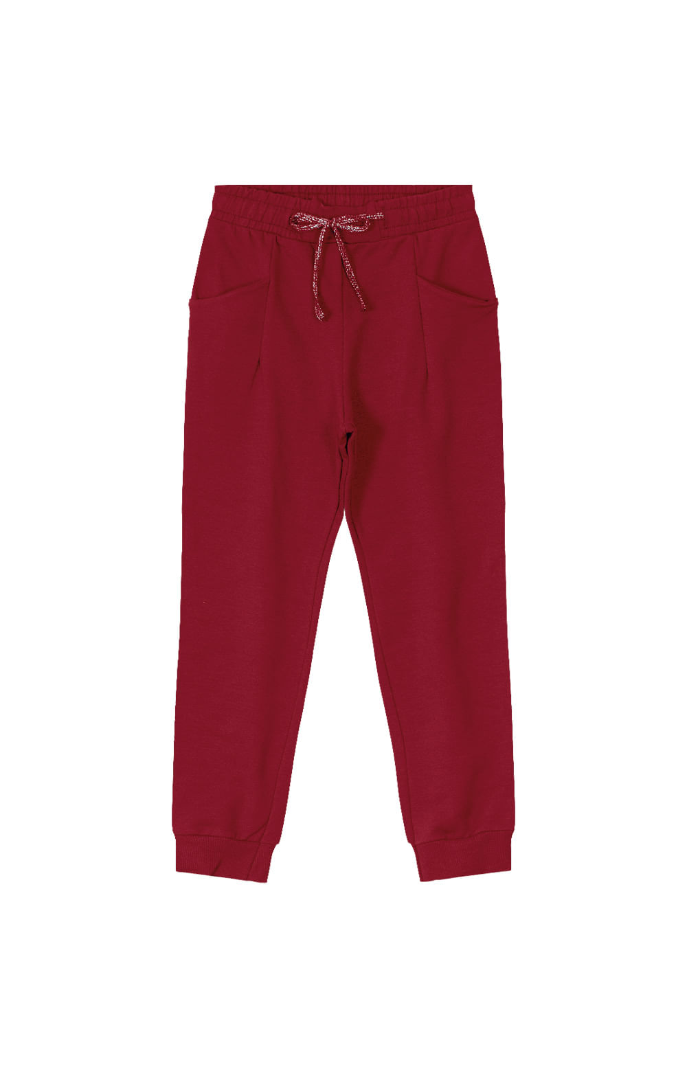 Calça Menina Jogger em Moletom Stretch Flanelado - Carinhoso