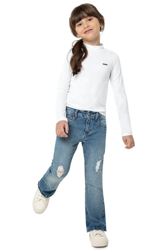 Blusa Menina Manga Longa Em Malha Térmica - Carinhoso