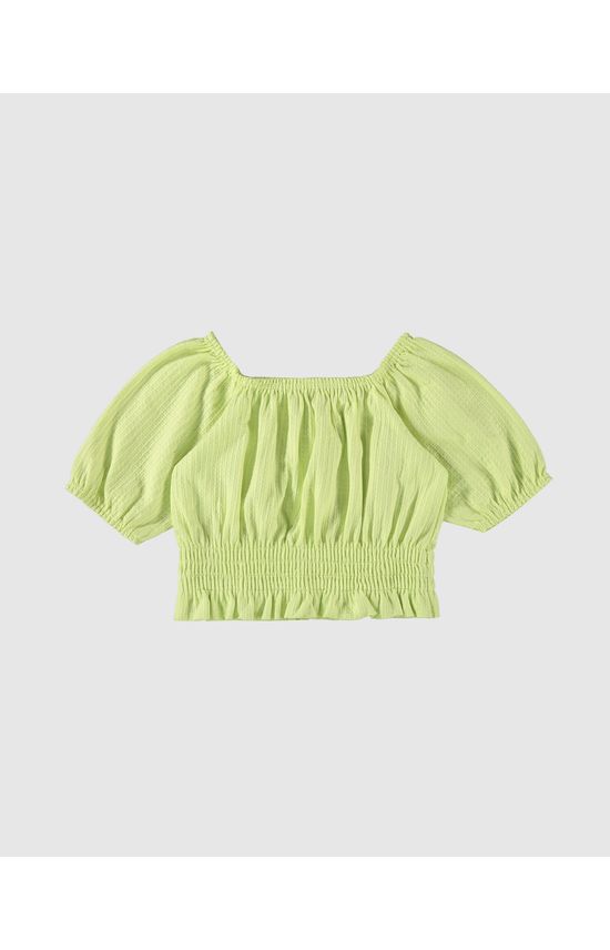 Blusa Infantil Menina Cropped Em Malha Texturizada Malwee Kids