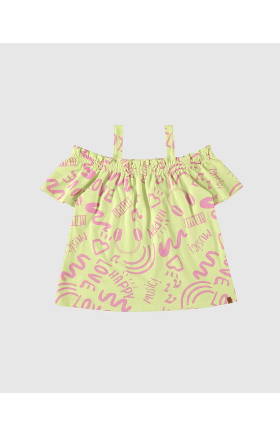 Blusa Infantil Menina Estampada Ciganinha Em Algodão Malwee Kids