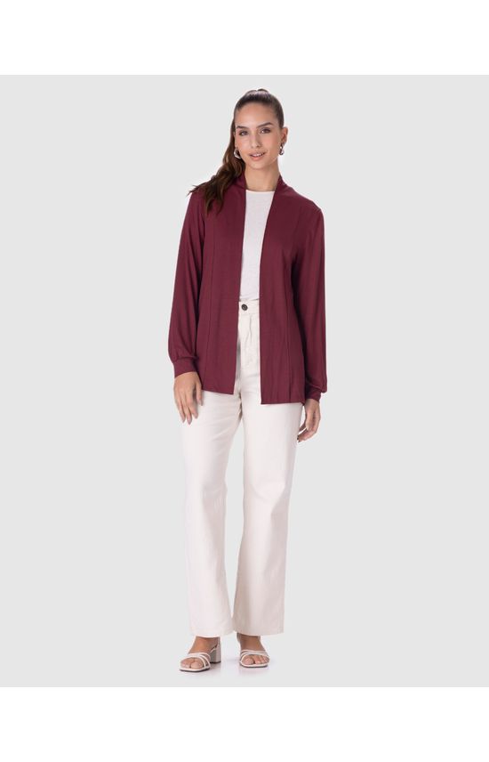 Cardigan Alongado Feminino Em Viscose Stretch