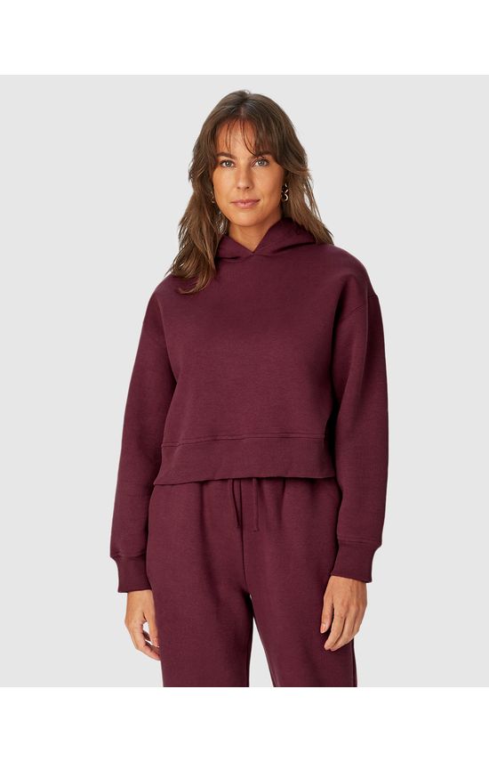 Blusão Amplo Feminino Com Capuz Em Moletom Premium