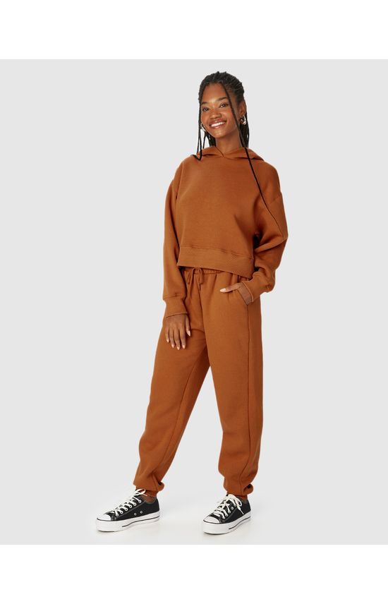 Calça Básica Feminina Jogger Em Moletom Premium