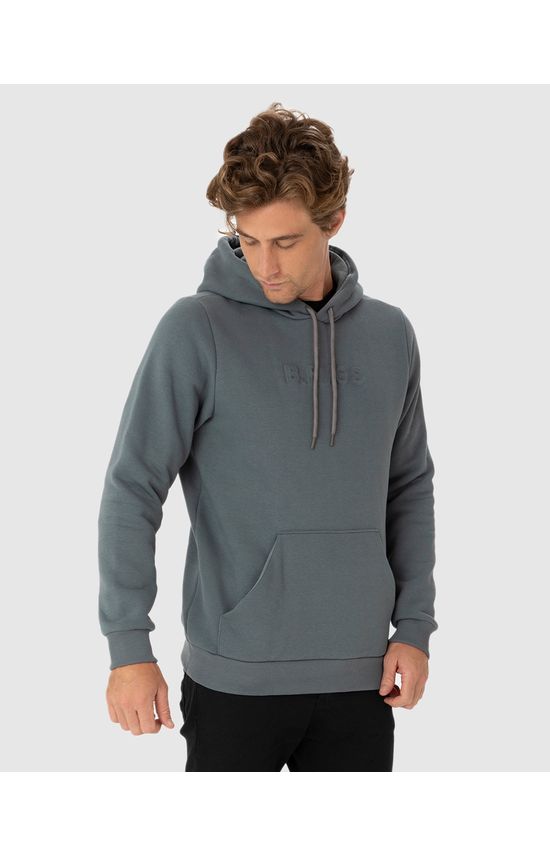 Blusão Masculino Com Capuz Estampa Embossing Em Moletom Premium