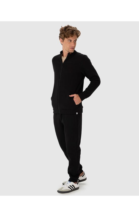 Jaqueta Masculina Bolsos Laterais Em Moletom Premium