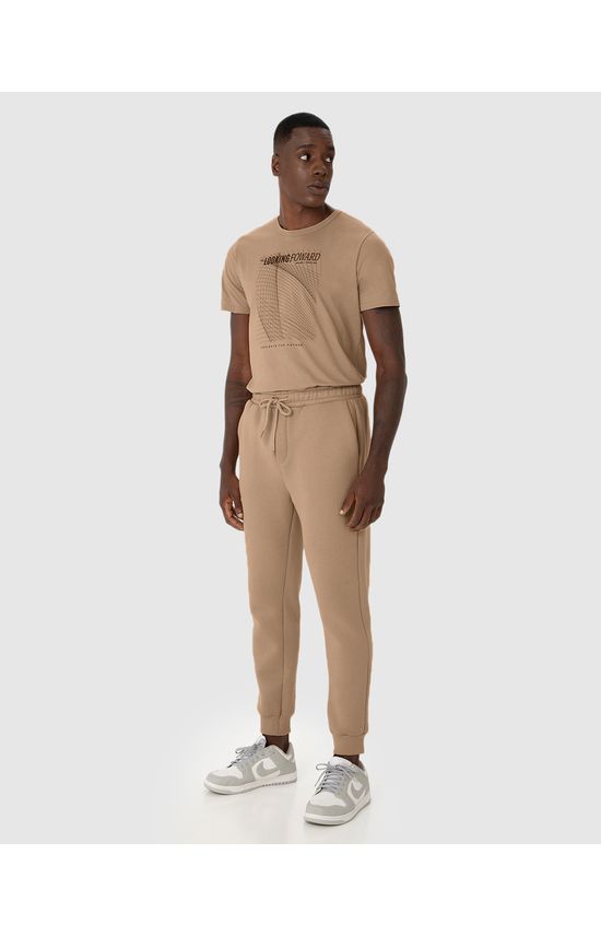 Calça Jogger Masculina Bolso Posterior Em Moletom Premium