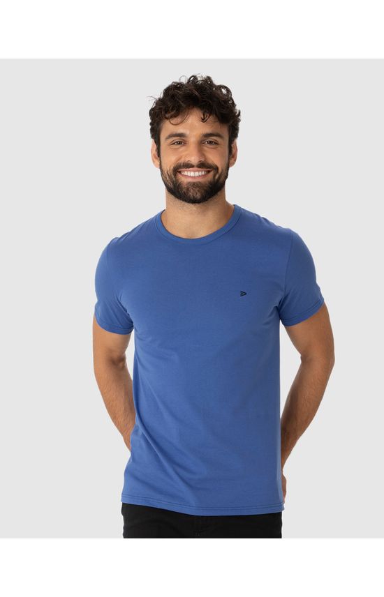 Camiseta Básica Masculina Slim Em Algodão