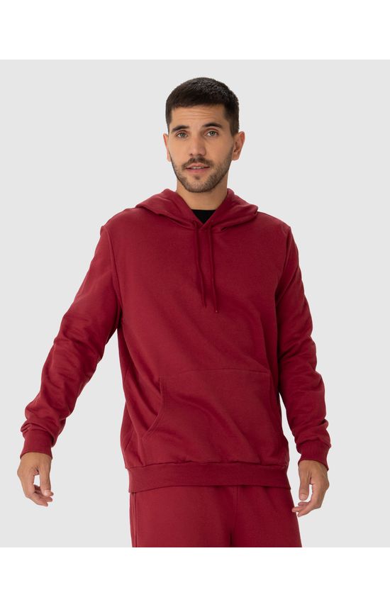 Conjunto Masculino Blusão Com Capuz Em Moletom Flanelado