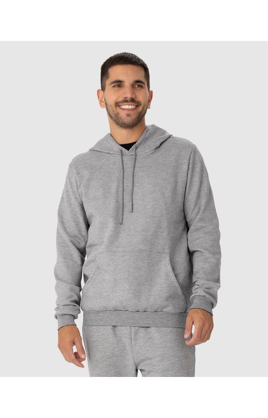 Conjunto Masculino Blusão Com Capuz Em Moletom Flanelado