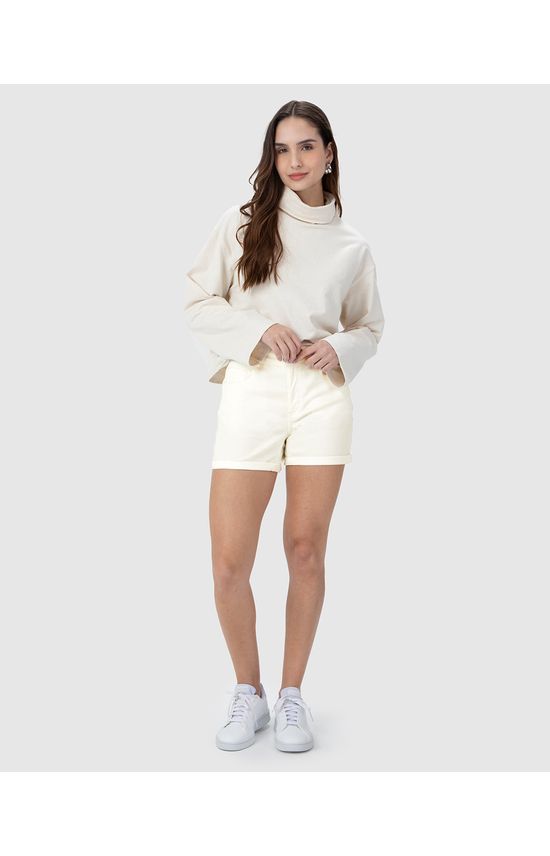 Bermuda Feminina Comfort Em Sarja Com Elastano