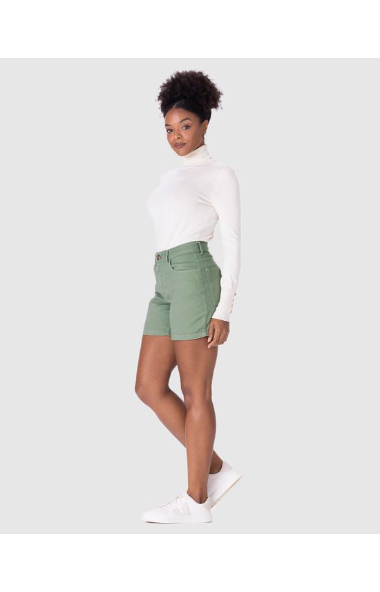 Bermuda Feminina Comfort Em Sarja Com Elastano