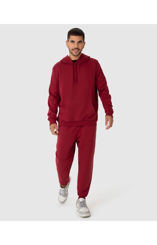 Calça Básica Masculina Jogger Em Moletom Flanelado