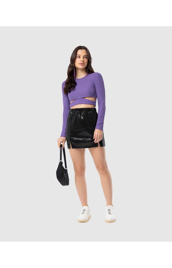 Blusa Cropped Menina Detalhe Vazado Malwee kids