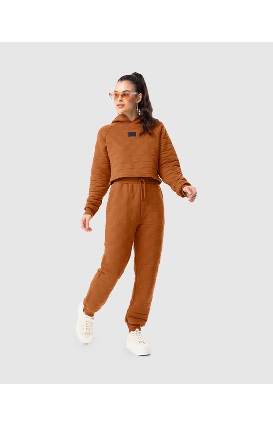 Conjunto Menina Blusão Com Capuz Em Matelassê Malwee Kids
