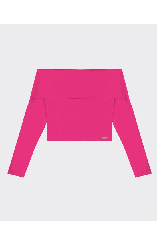 Blusa Feminina Decote Ombro A Ombro Manga Longa Em Algodão - ENFIM