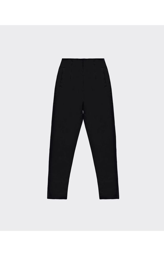 Calça Carrot Feminina Bolso Lateral Em Tecido Acetinado - ENFIM