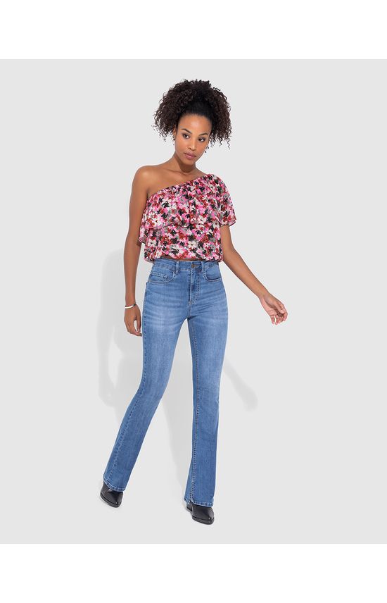 Blusa Feminina Floral Decote Ombro Só Em Viscose - ENFIM