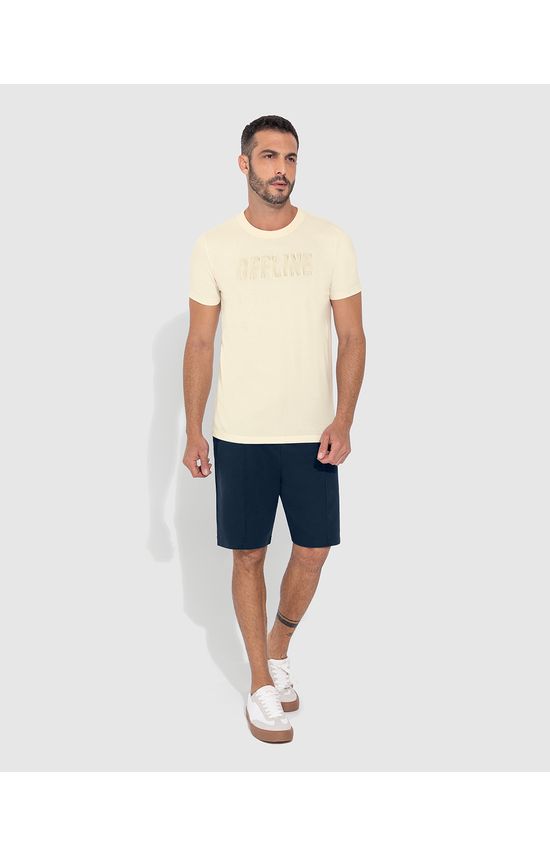 Camiseta Masculina Slim Offline Em Algodão - ENFIM