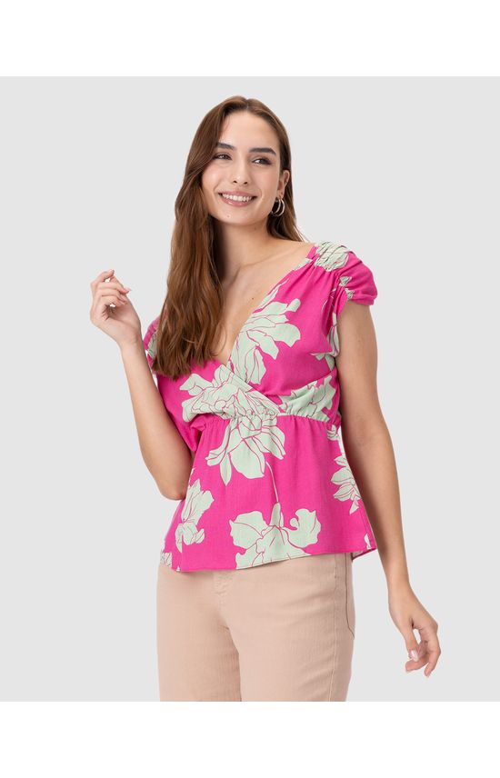 Blusa Bata Feminina Decote Transpassado Em Viscolinho