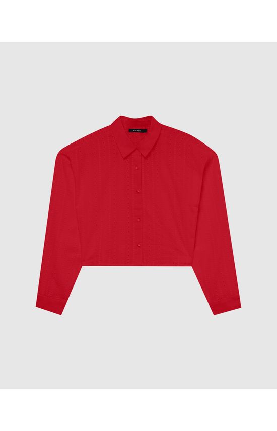 Camisa Feminina Manga Longa Em Laise