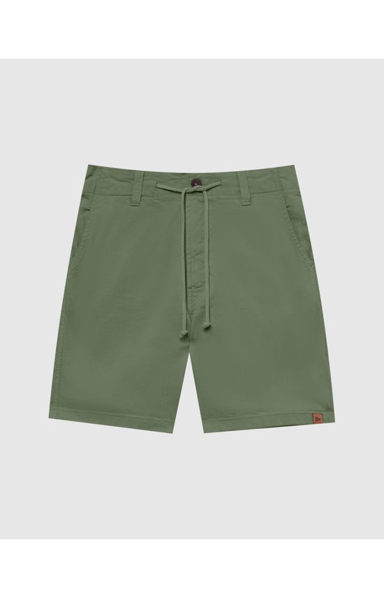 Shorts Masculino Chino Com Cadarço Em Sarja Com Elastano