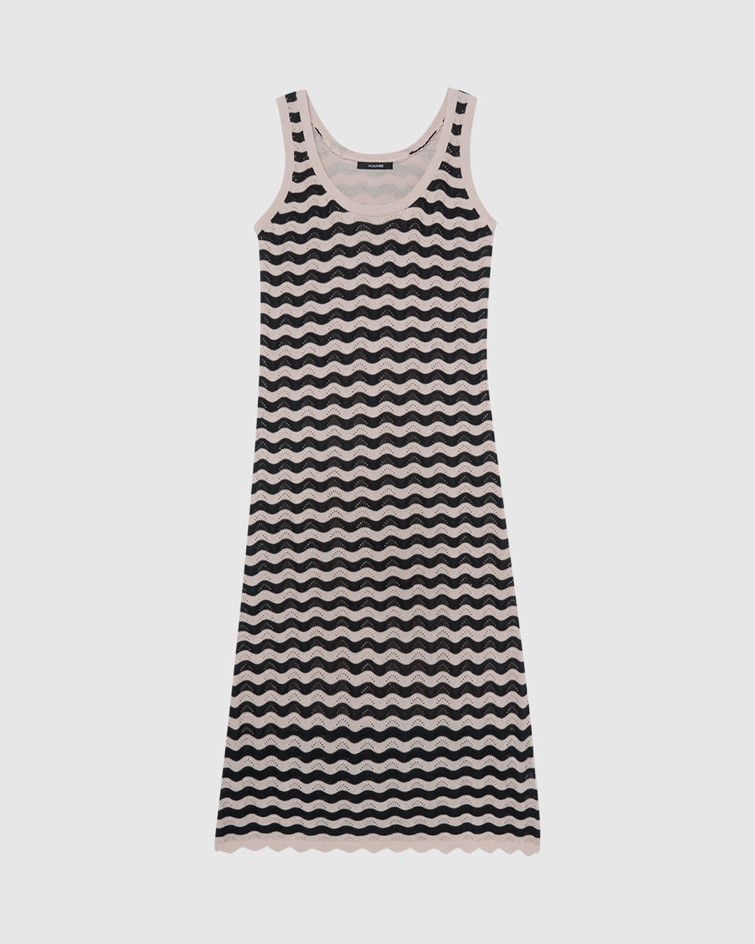 Vestido Midi Feminino Estampa Geométrica Em Tricô - Imagem 3